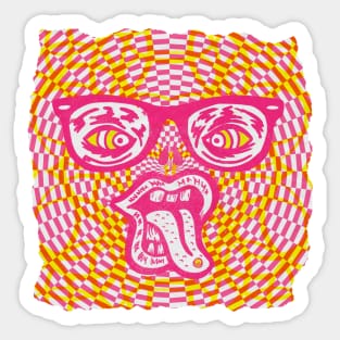 Psychedelic Rave Face Sticker